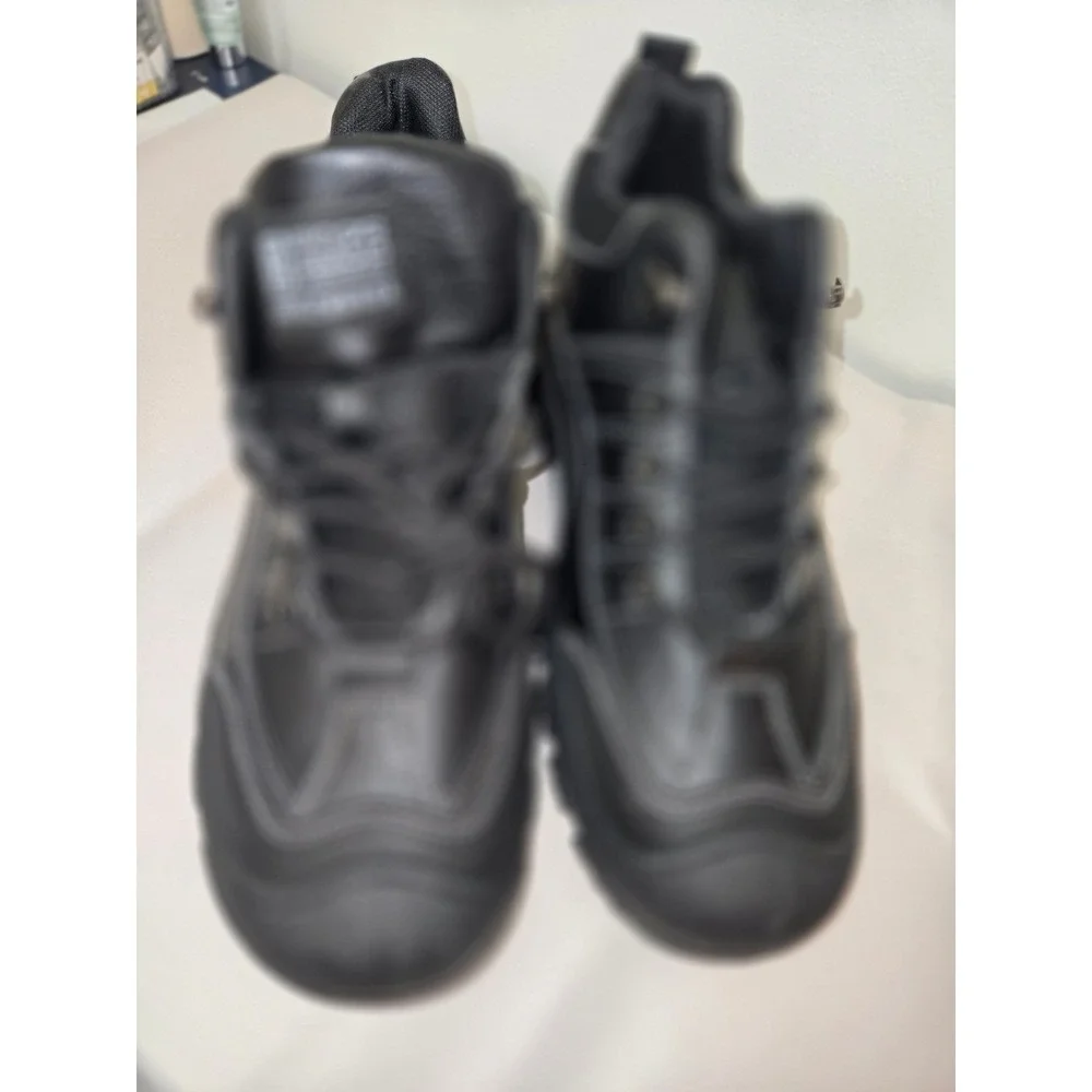 NEW no Box, Men's Black Ankle‎ Boots Lace Up Lug Sole Casual Shoes